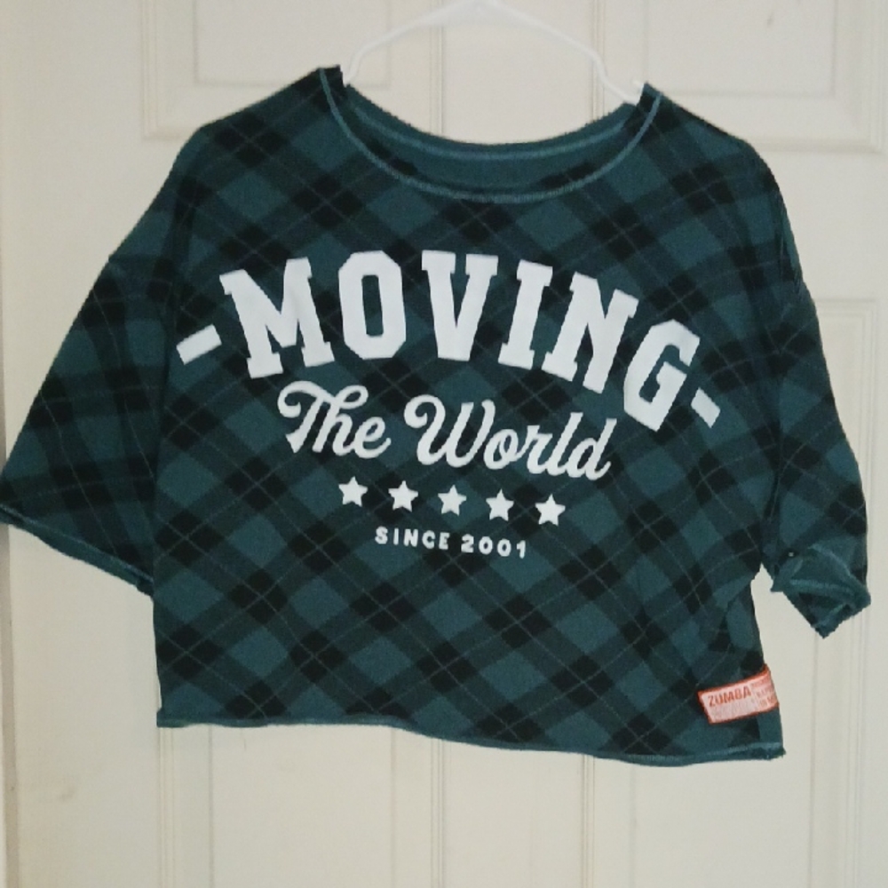 Bali Womens Graphic Plaid Tee - Green and Black